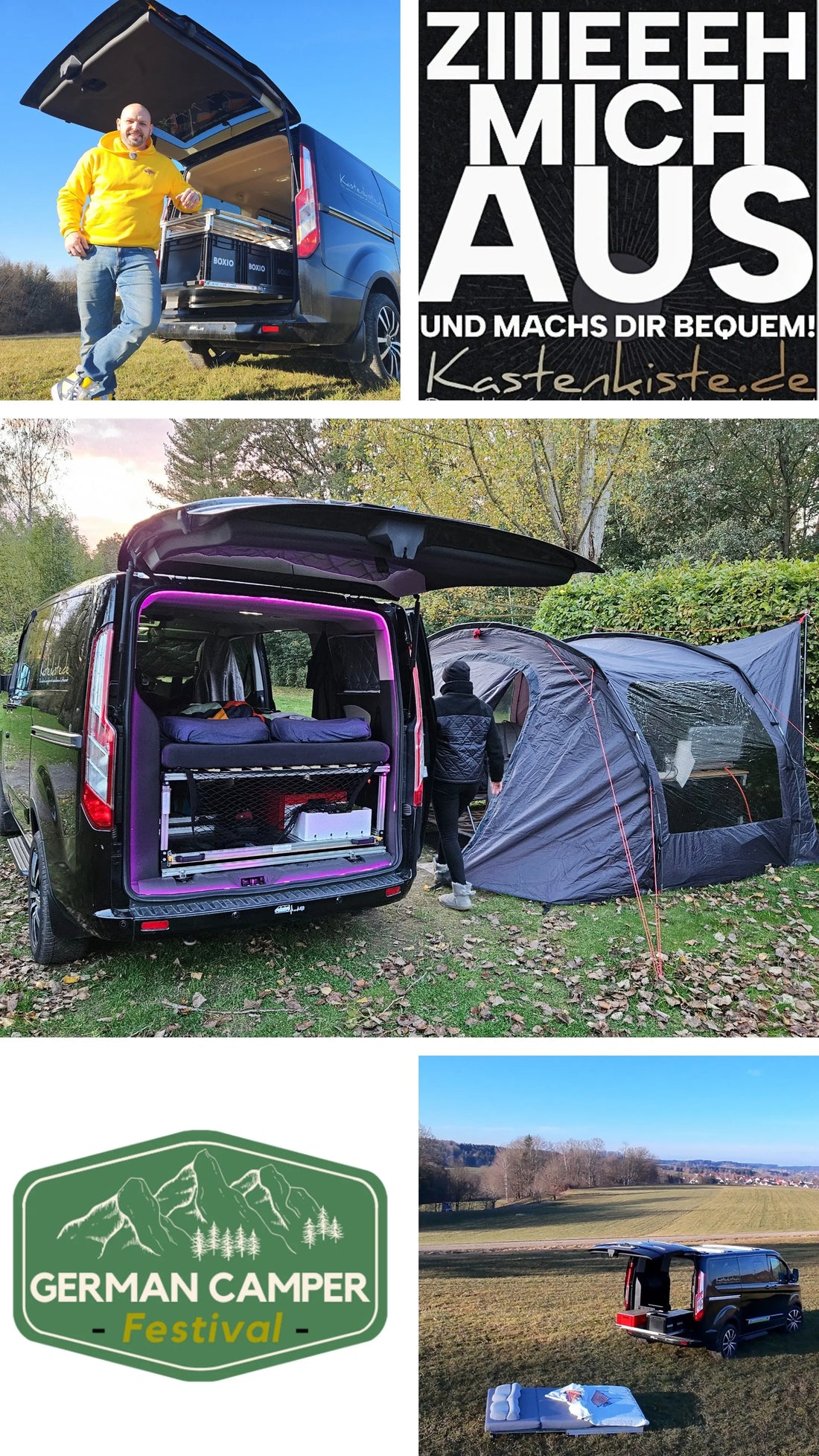 Premiere-für-Kastenkiste.de-auf-dem-German-Camper-Festival Campingbox mit Lattenrost für Transporter & Vans | Kastenkiste.de