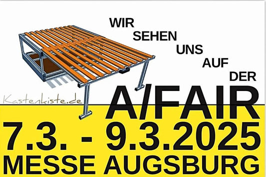 Entdecke unsere Campingbox & Ihre Vielseitigkeit – live auf der A/FAIR in Augsburg! - Campingbox mit Lattenrost für Transporter & Vans | Kastenkiste.de