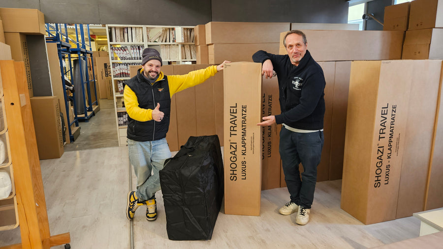 Campingbox Manufaktur KASTENKISTE mit Kooperation mit der Premium Matratzen-Manufaktur SHOGAZI