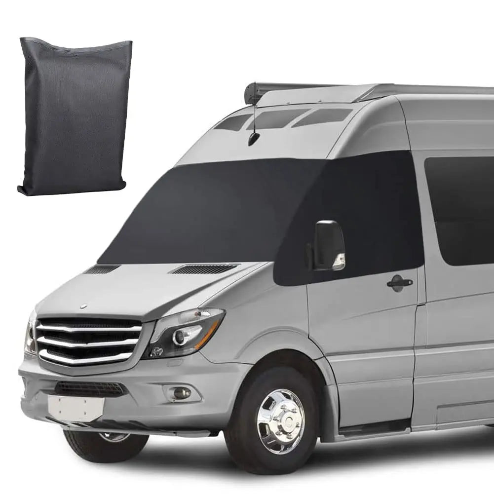 Auto Windschutzscheiben Abdeckung für Ford Transit Custom 2012-2024, 600D Frontscheibe Abdeckung Frontscheibe Wrap Cover Wasserdicht Wetterfest Anti Frost Frontscheibenabdeckung ,Scheibenabdeckung