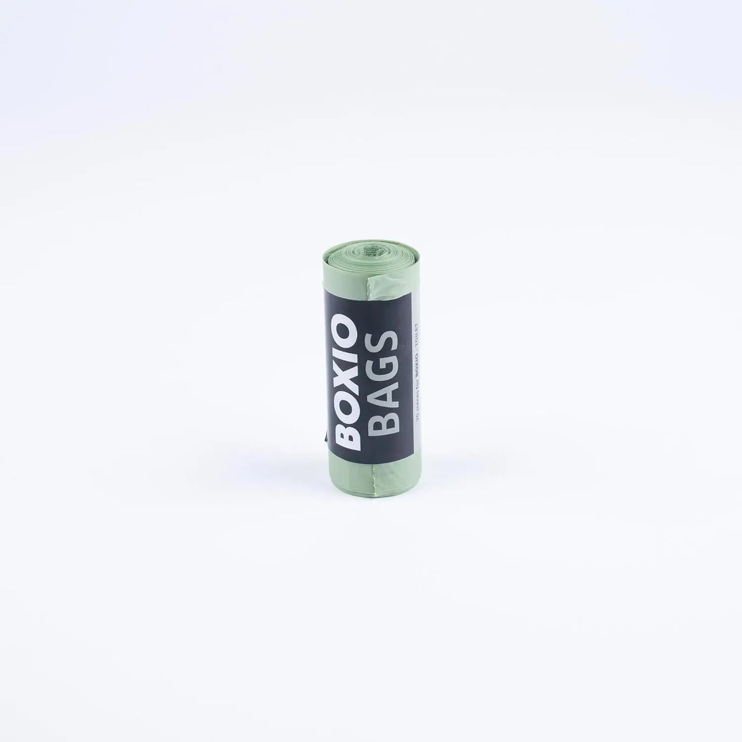 BOXIO - Bags, 25 Bio Müllbeutel für Campingtoilette, kompostierbare Beutel für Trockentoilette, 10 l WC Beutel, Blackout, grün