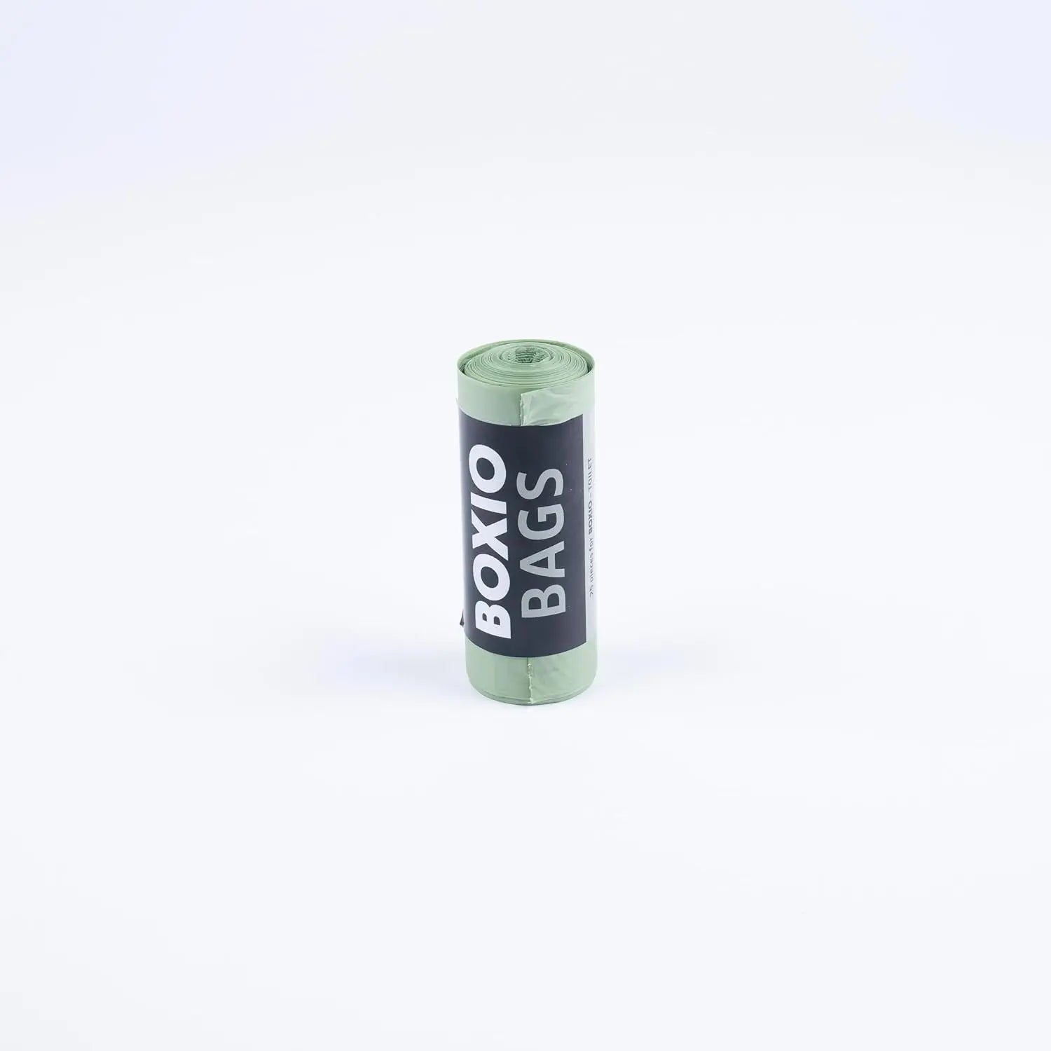 BOXIO - Bags, 25 Bio Müllbeutel für Campingtoilette, kompostierbare Beutel für Trockentoilette, 10 l WC Beutel, Blackout, grün