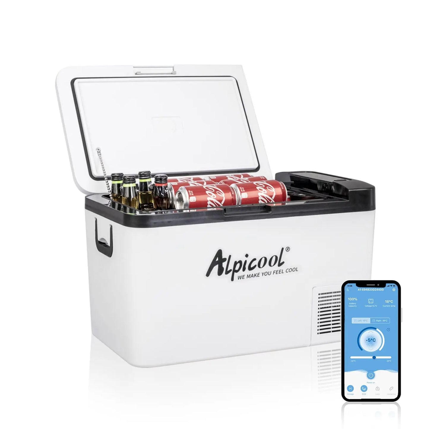 Alpicool G22 22L Kompressor Kühlbox Mini Kühlschrank Elektrische Tragbare Camping-Kühlbox Gefrierbox 12/24v für Auto, Lkw, Boot, -20℃-20℃