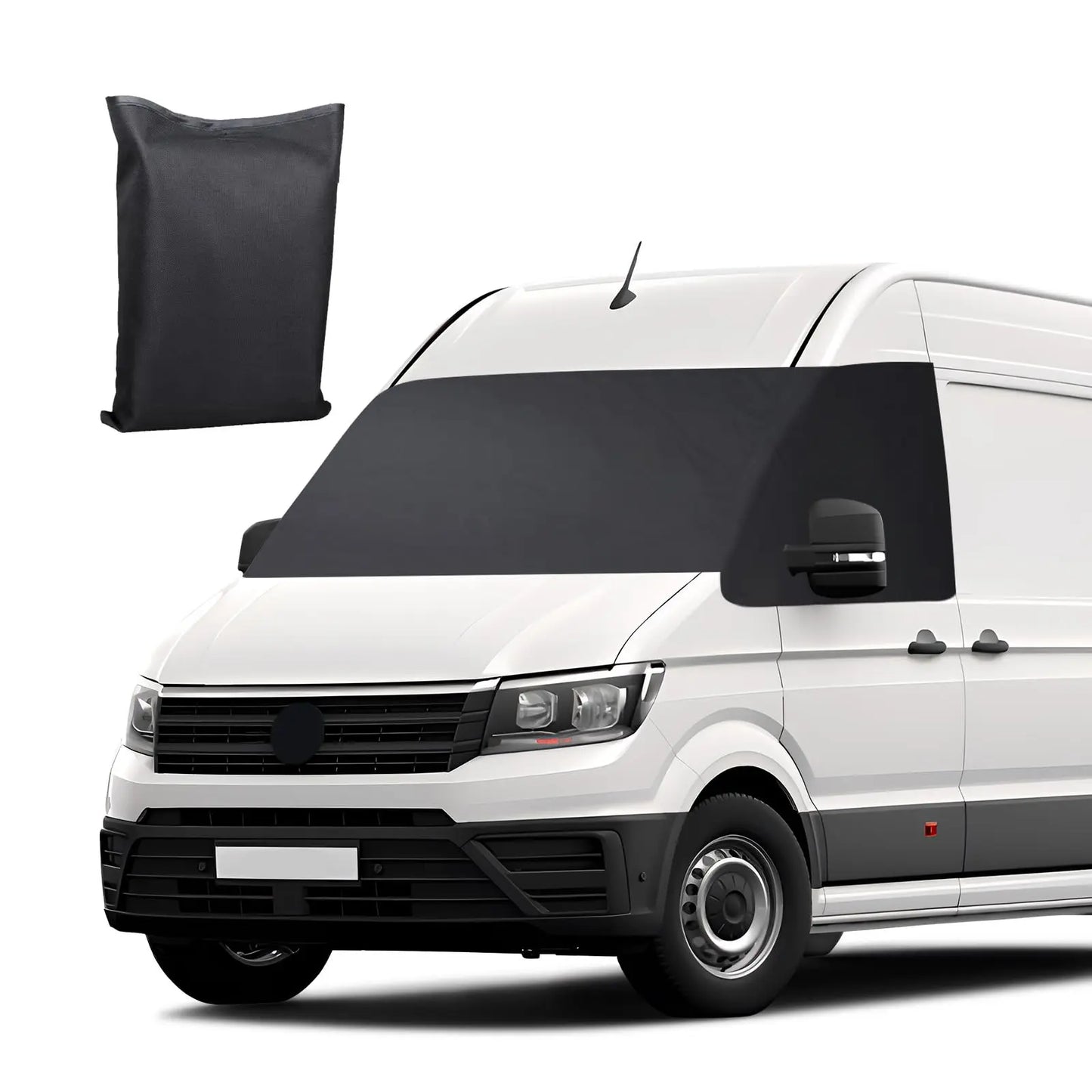 Auto Windschutzscheiben Abdeckung für Ford Transit Custom 2012-2024, 600D Frontscheibe Abdeckung Frontscheibe Wrap Cover Wasserdicht Wetterfest Anti Frost Frontscheibenabdeckung ,Scheibenabdeckung