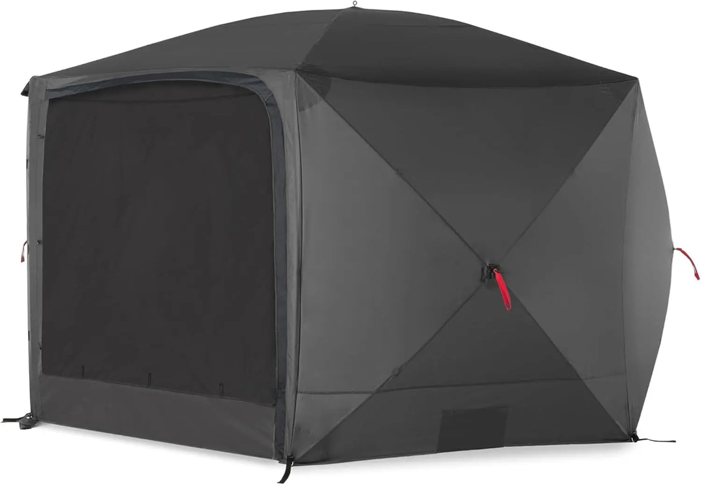qeedo faltbares Schnell-Aufbau Pavillon mit UV-Schutz, wasserabweisend (3,7 x 2,2 m) inkl. Sturmleinen & Stahl-Heringe, Camping Vorzelt Event Shelter - Quick Hub Hex
