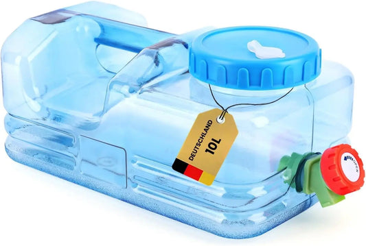 Umikk 5L~22L Camping Wasserkanister, Wasserbehälter mit Hahn, Tragbarer Trinkwasserkanister, Wassertank Camping mit Griffen, Wasserkanister BPA-frei, für Outdoor Reise Hause Trinkder Speicher-Eimer