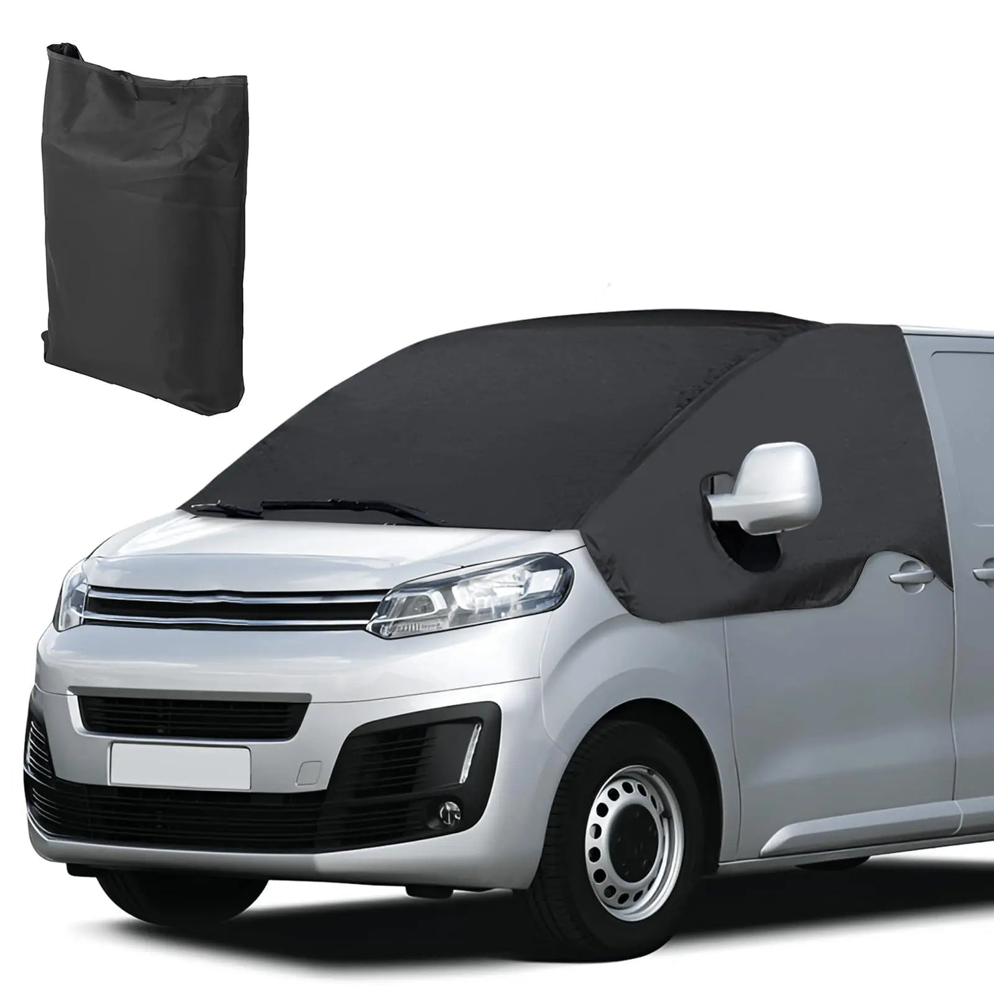 Auto Windschutzscheiben Abdeckung für Ford Transit Custom 2012-2024, 600D Frontscheibe Abdeckung Frontscheibe Wrap Cover Wasserdicht Wetterfest Anti Frost Frontscheibenabdeckung ,Scheibenabdeckung
