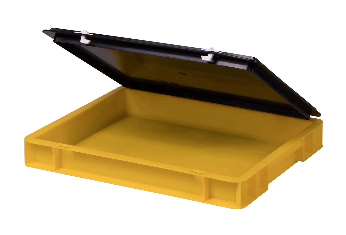 1a-TopStore Stabile Profi Aufbewahrungsbox Stapelbox Eurobox Stapelkiste mit Deckel, Kunststoffkiste lieferbar in 5 Farben und 21 Größen für Industrie, Gewerbe, Haushalt (rot, 60x40x22 cm)