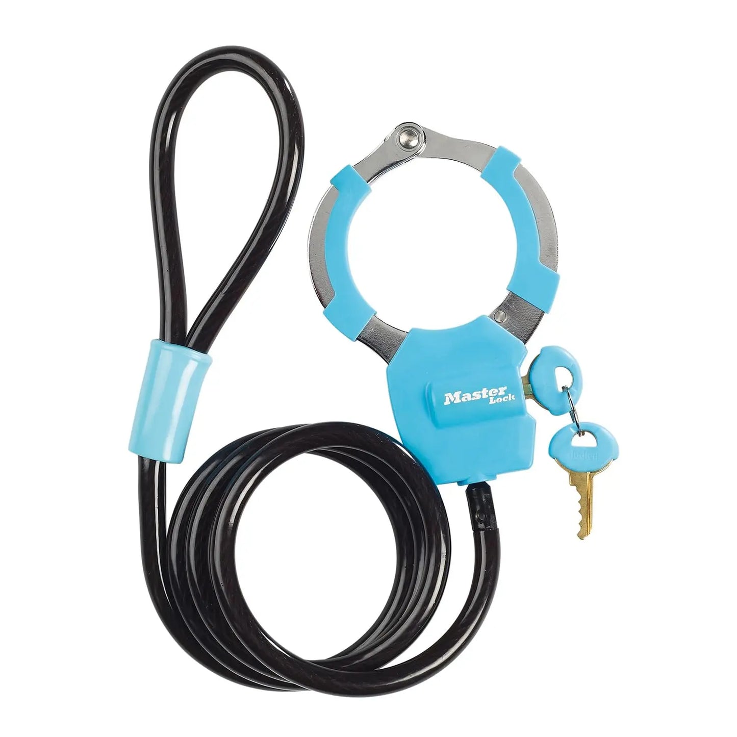 Master Lock Kabelschloss mit Schlüssel, 1 m, Ideal für Scooter Roller, Fahrrad, Kinderwagen, Sportausrüstung, Schwarz