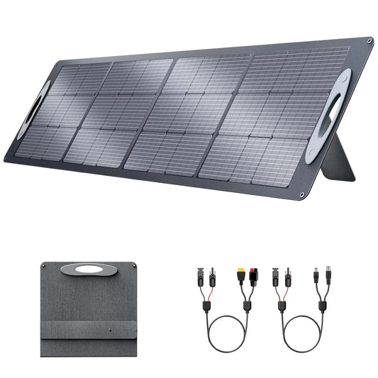 Solarpanel Faltbar, 200W Solarmodul mit Monokristalline Solarzelle für Powerstation, 20V Photovoltaik Modul Solaranlage Solarladegerät mit Multi-Contact 4 für Outdoor, Camping, Garten, RV