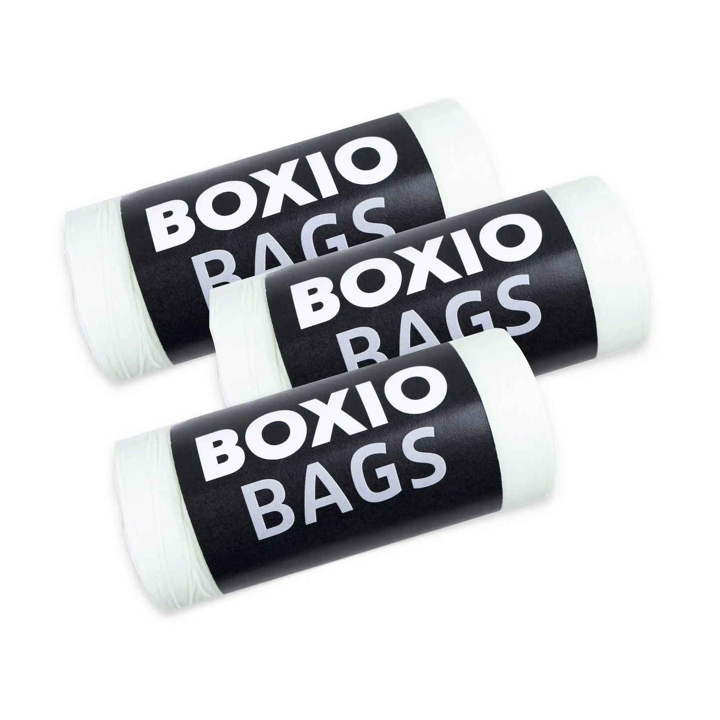 BOXIO - Bags, 25 Bio Müllbeutel für Campingtoilette, kompostierbare Beutel für Trockentoilette, 10 l WC Beutel, Blackout, grün