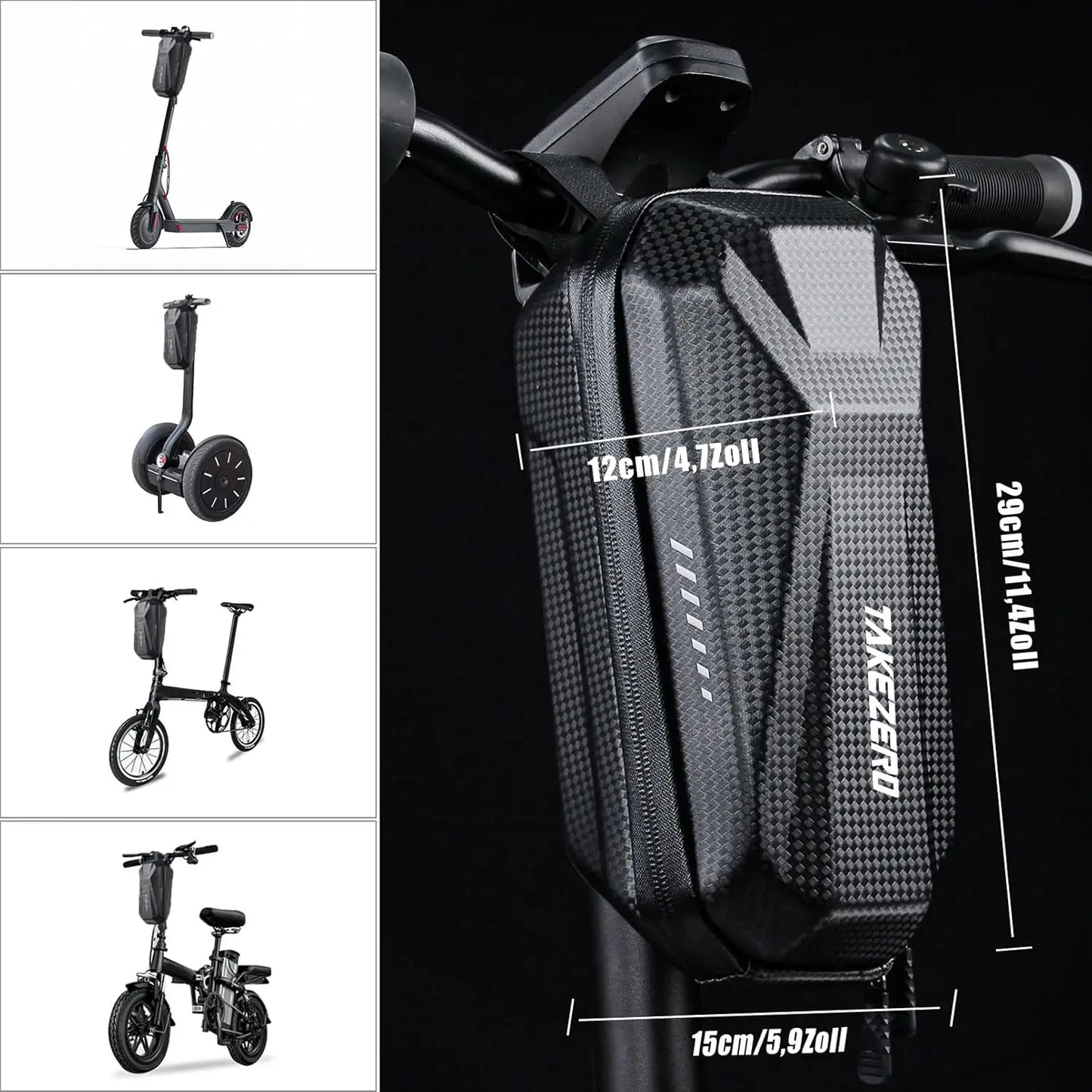 Faireach E Scooter Tasche für Roller, Große Kapazität Roller Tasche, wasserdichte Front Tube Bag mit Eva Hard Sell, Lenkertasche Escooter für Xiaomi Mijia Sedway Ninebot