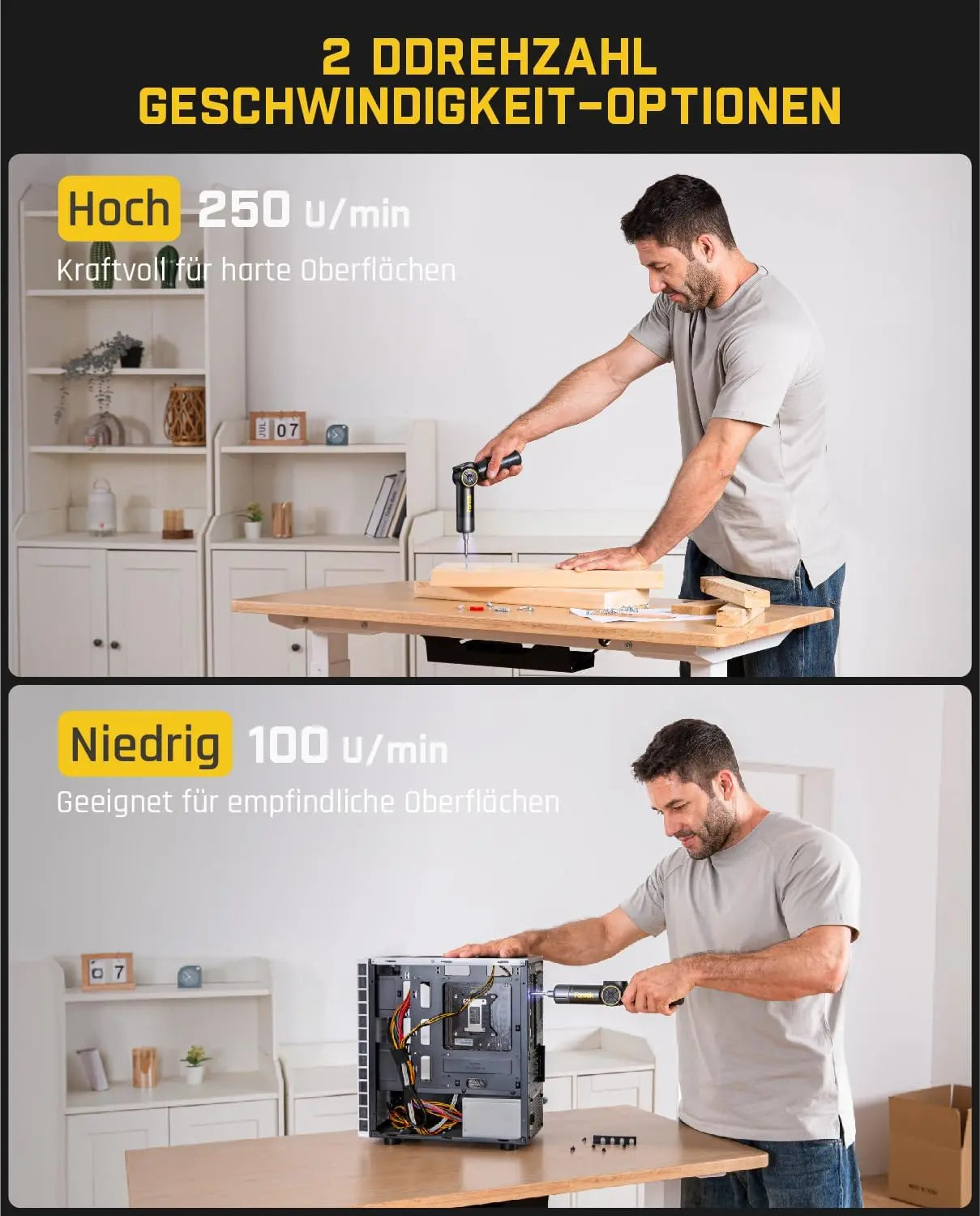 Fanttik Fold S1 APEX 3,7 V Akkuschrauber, elektrischer Schraubendreher, Bildschirminteraktion, Schwenkgriff, Optionen für hohe/niedrige Drehzahl, max 7 Nm, 1/4 Zoll Sechskant, Ideas DIY Tool