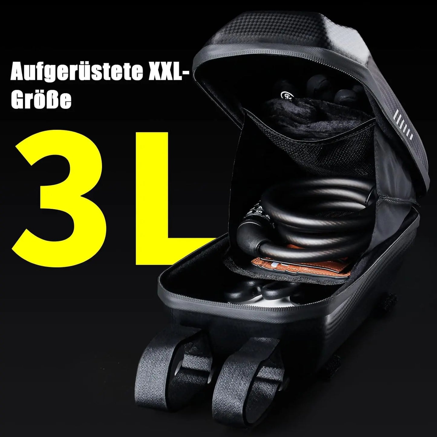 Faireach E Scooter Tasche für Roller, Große Kapazität Roller Tasche, wasserdichte Front Tube Bag mit Eva Hard Sell, Lenkertasche Escooter für Xiaomi Mijia Sedway Ninebot