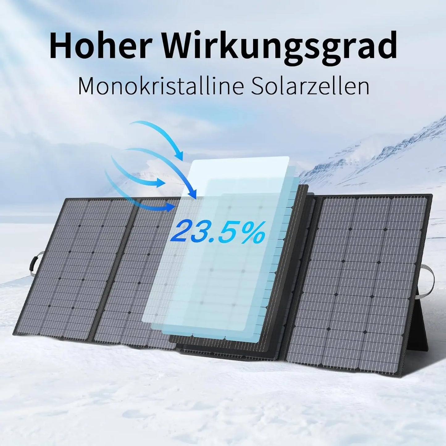 400W Tragbare Solarpanel, Faltbare Solarmodul Kit komplett mit einem verstellbaren Kickstand, Wasserdicht IP67 für Outdoor Camping Portable Power Station Wohnmobil RV Garten Balkon