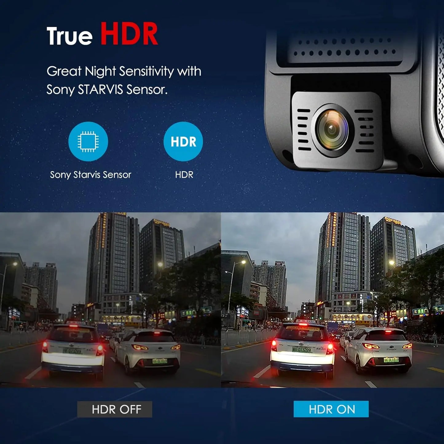 VIOFO A119 V3 Dashcam 2K 60fps mit GPS, 24 Std. Puffer Parkmodus Autokamera, Nur Frontscheibe 2560x1600P, Quad HD IMX355 5MP Sensor HDR, Ultra Nachtsicht Mini Dash Cam, 140°Weitwinkel Auto Kamera