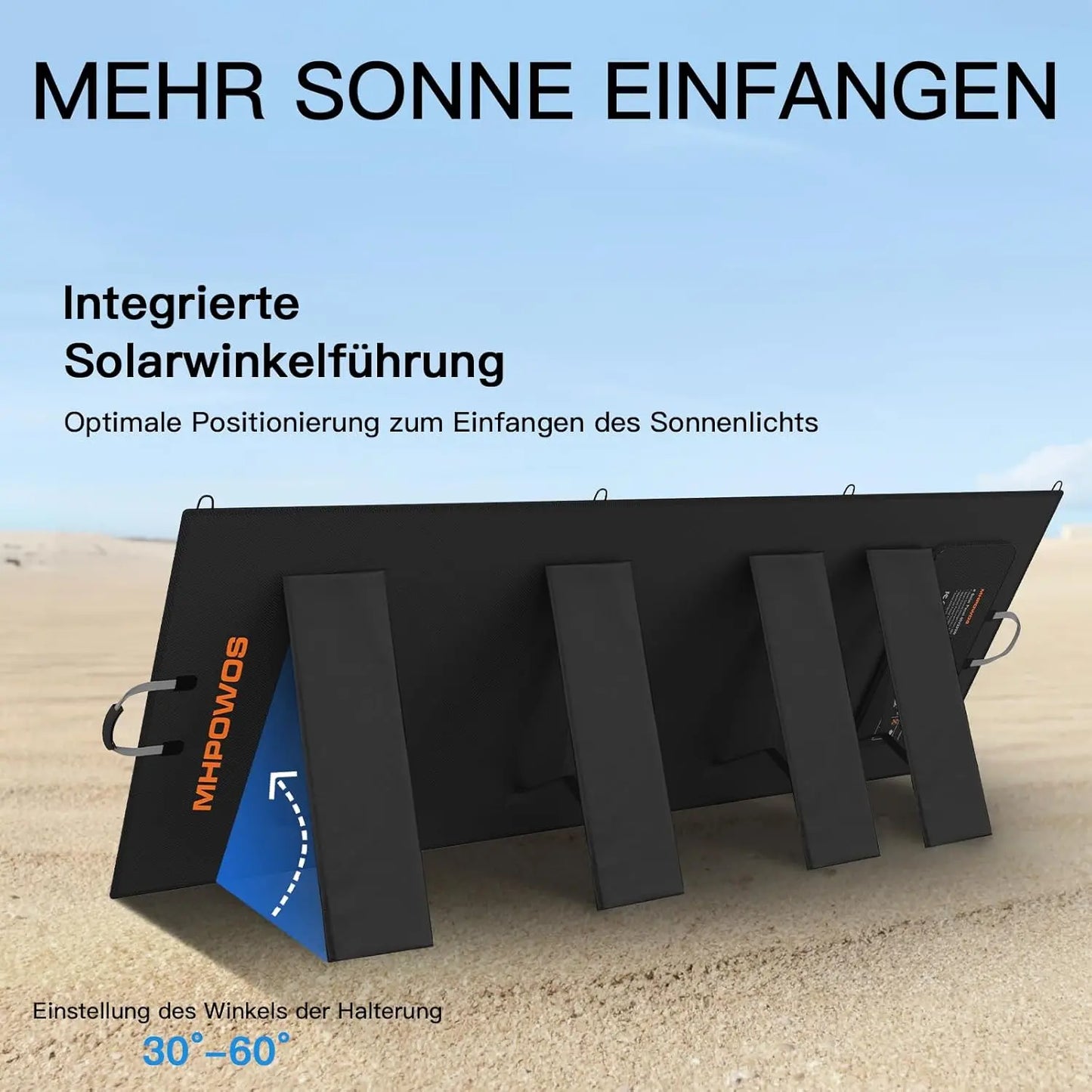 400W Tragbare Solarpanel, Faltbare Solarmodul Kit komplett mit einem verstellbaren Kickstand, Wasserdicht IP67 für Outdoor Camping Portable Power Station Wohnmobil RV Garten Balkon
