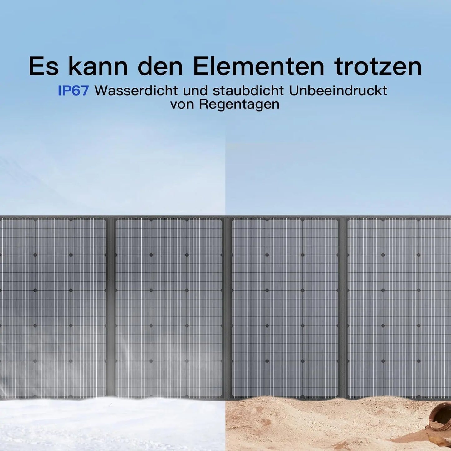 400W Tragbare Solarpanel, Faltbare Solarmodul Kit komplett mit einem verstellbaren Kickstand, Wasserdicht IP67 für Outdoor Camping Portable Power Station Wohnmobil RV Garten Balkon