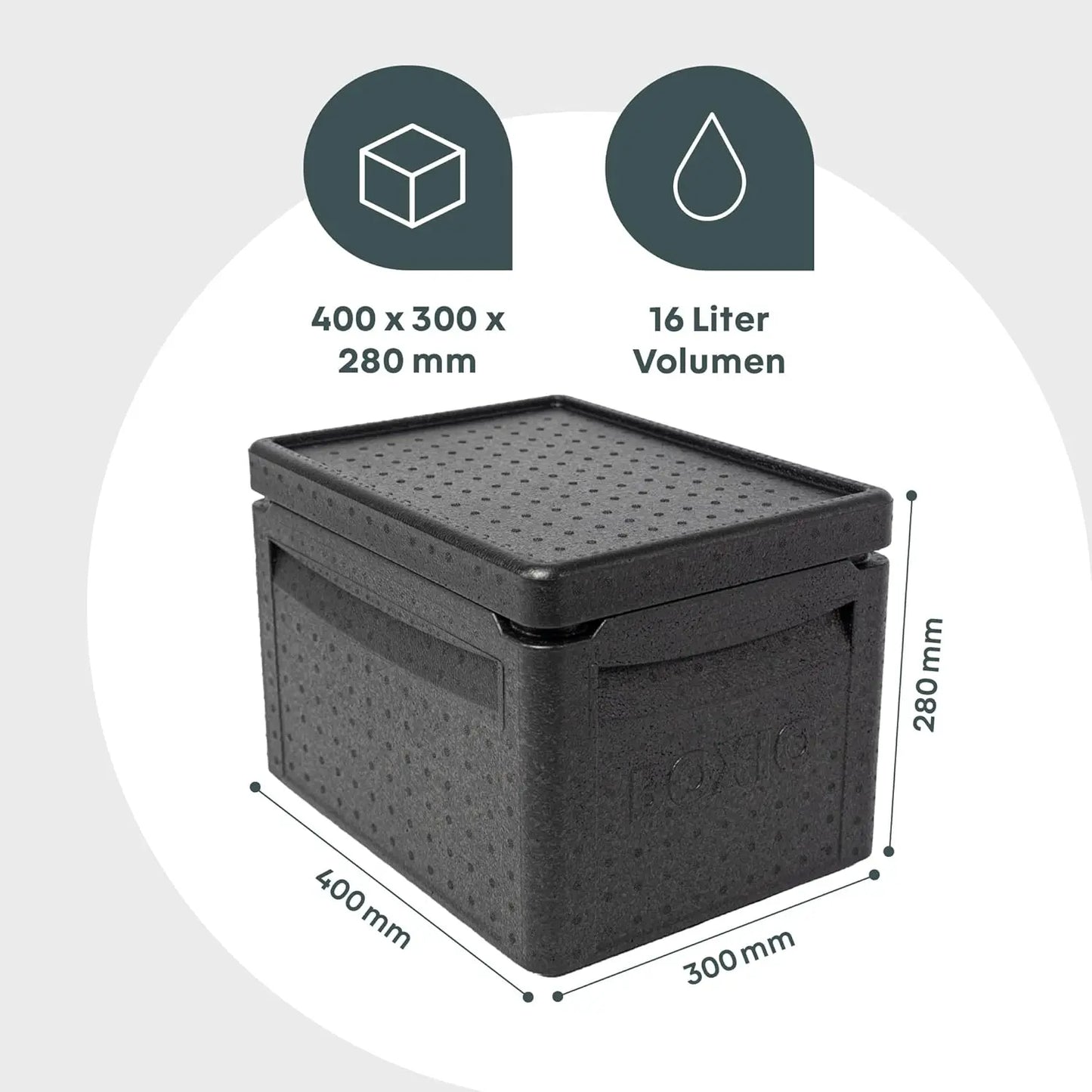 BOXIO - COOL: Kühlbox für Camping ohne Strom - Perfekte Kühltruhe mit unterschiedlichen Temperaturzonen Dank den BOXIO Kühlakkus - Thermobox für optimale Kühlung & Warmhaltung