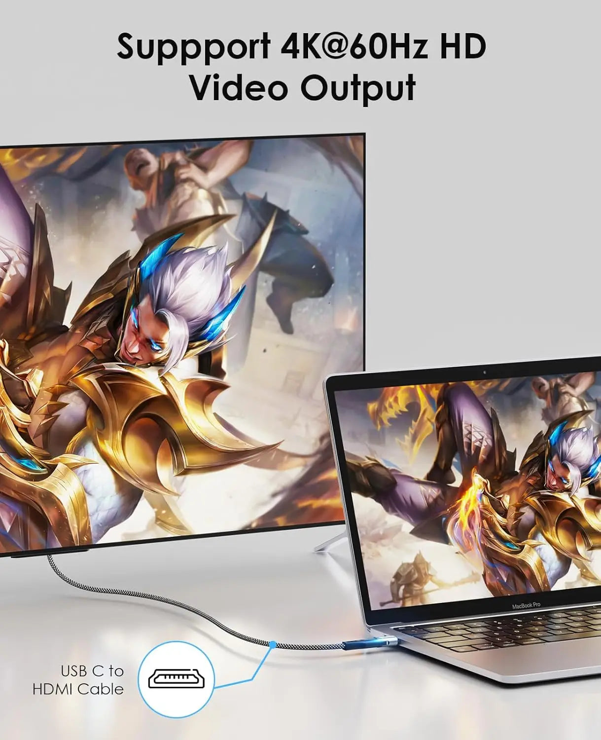 240W Magnetisch USB C Adapter, Typ-C Magnet Adapter 24 Pin mit PD Schnellladung, 20Gbps Datenübertragung, 4K@60Hz Video für MacBook/iPhone 15/ROG Ally/Steam Deck/PS5 PSVR2/PS Portal, Gerade