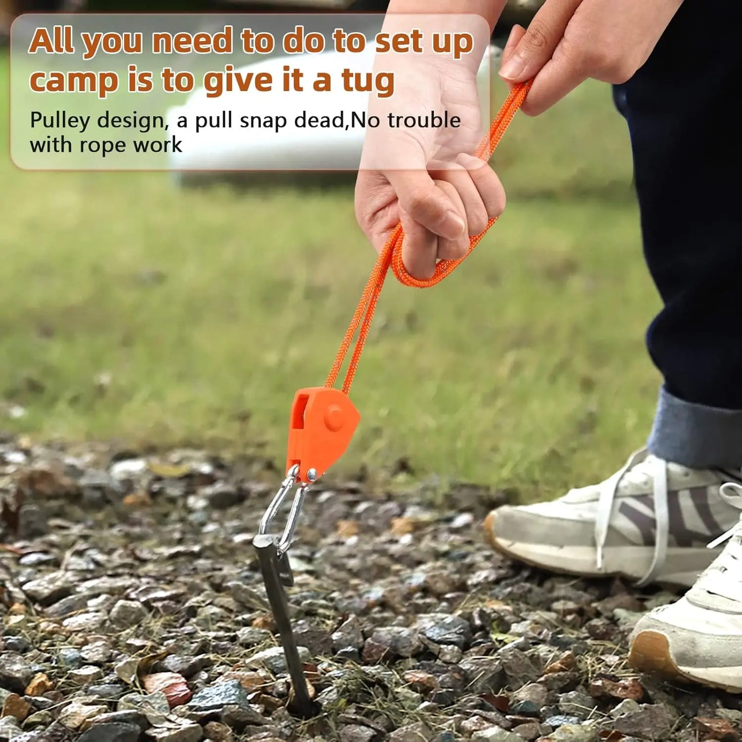Hossom 4 Stück 4mm Reflektierend Abspannseile Seil mit Seilspanner, 4M Seil Ratsche Zeltschnur Leuchtend mit Spanner Einsteller Einstellbare Nylon Outdoor Seil für Zelt Zeltplane Sonnensegel Camping