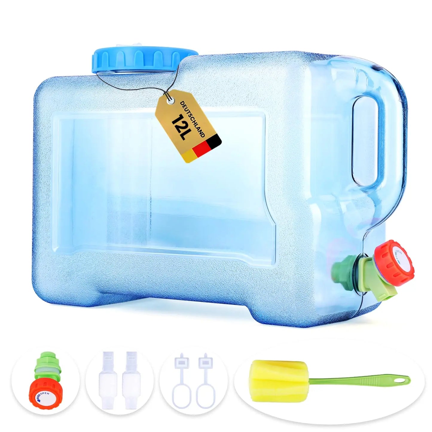 Umikk 5L~22L Camping Wasserkanister, Wasserbehälter mit Hahn, Tragbarer Trinkwasserkanister, Wassertank Camping mit Griffen, Wasserkanister BPA-frei, für Outdoor Reise Hause Trinkder Speicher-Eimer