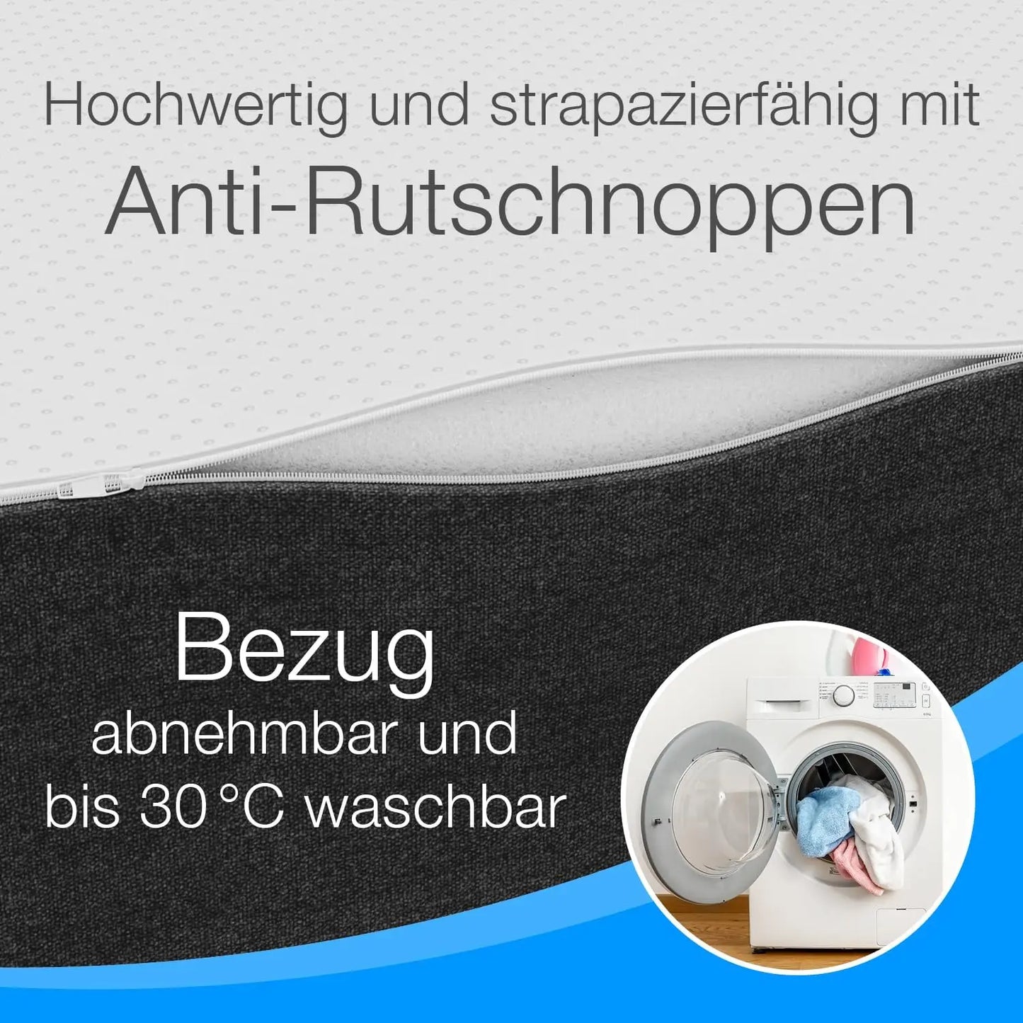 Premium Visco Klappmatratze 120x200 cm, extra hoch 15 cm, Gästematratze klappbar, Faltmatratze, Faltbare Matratze, Bandscheibenwürfel, Reisematratze, Gästebett klappbar, Klappbett waschbar