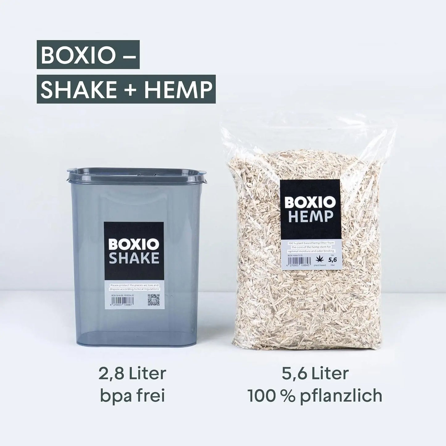 BOXIO - TOILET UP: Camping WC Sitzerhöhung für Trenntoiletten, 40x30x12 cm, Set mit Hanfstreu, Shake, Eurobox - Perfektes Zubehör für die Campingtoilette als Toilettensitzerhöhung auf 38cm