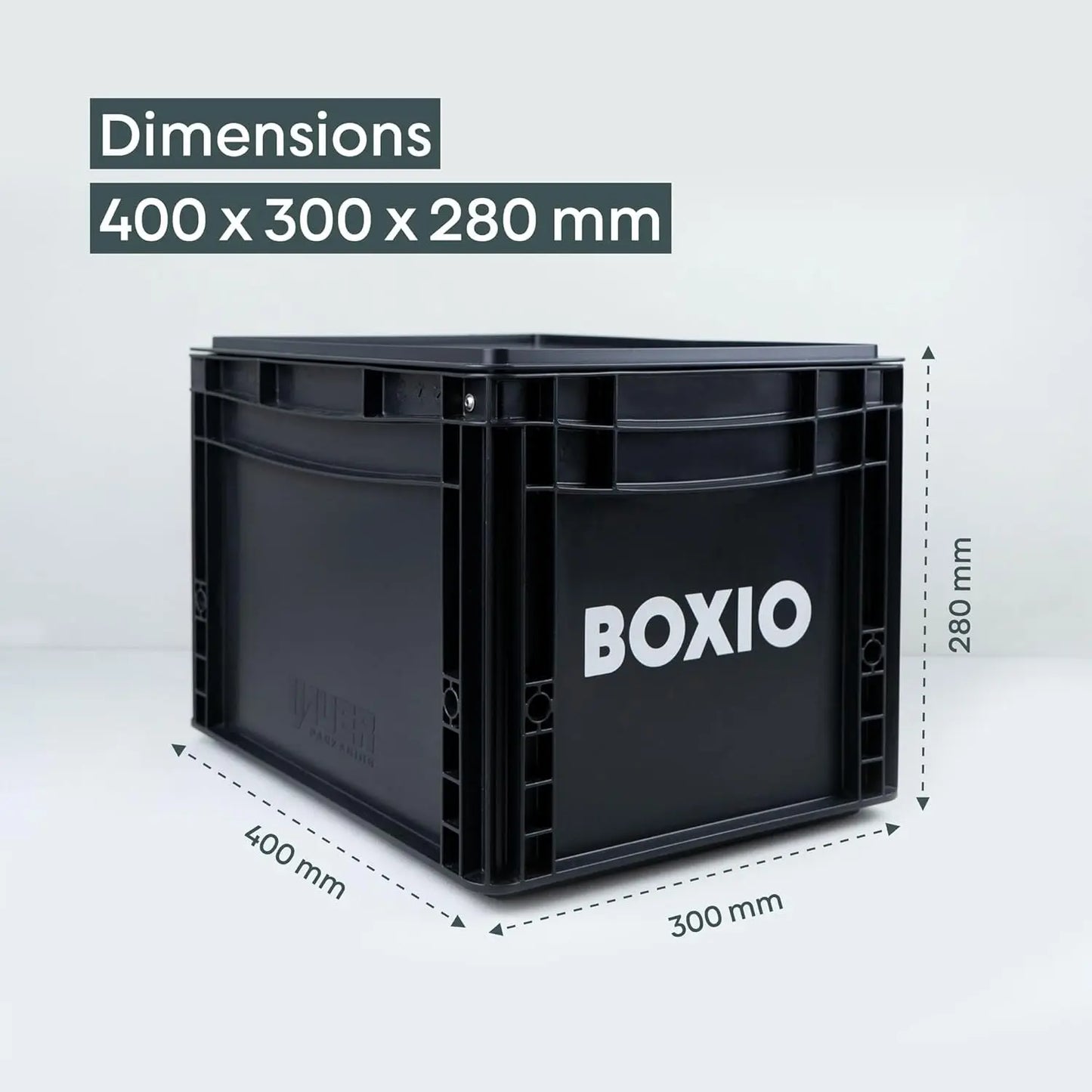 BOXIO - WASH: Mobiles 40x30 Spülbecken, Camping Waschbecken mit Pumpe ohne Strom, Camping Zubehör in Eurobox für den Van Ausbau, Friseur oder outdoor auf Festival & Garten, Spüle als Camping Gadgets