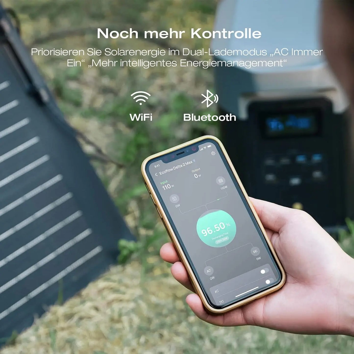EF ECOFLOW DELTA 2 Max tragbare Powerstation 2048Wh, LFP Akku 3000 Zyklen, 80% Ladung <1 Std, Solargenerator für Zuhause, Camping, Kleine Verpackungsmängel, Produkt unbenutzt(Generalüberholt)