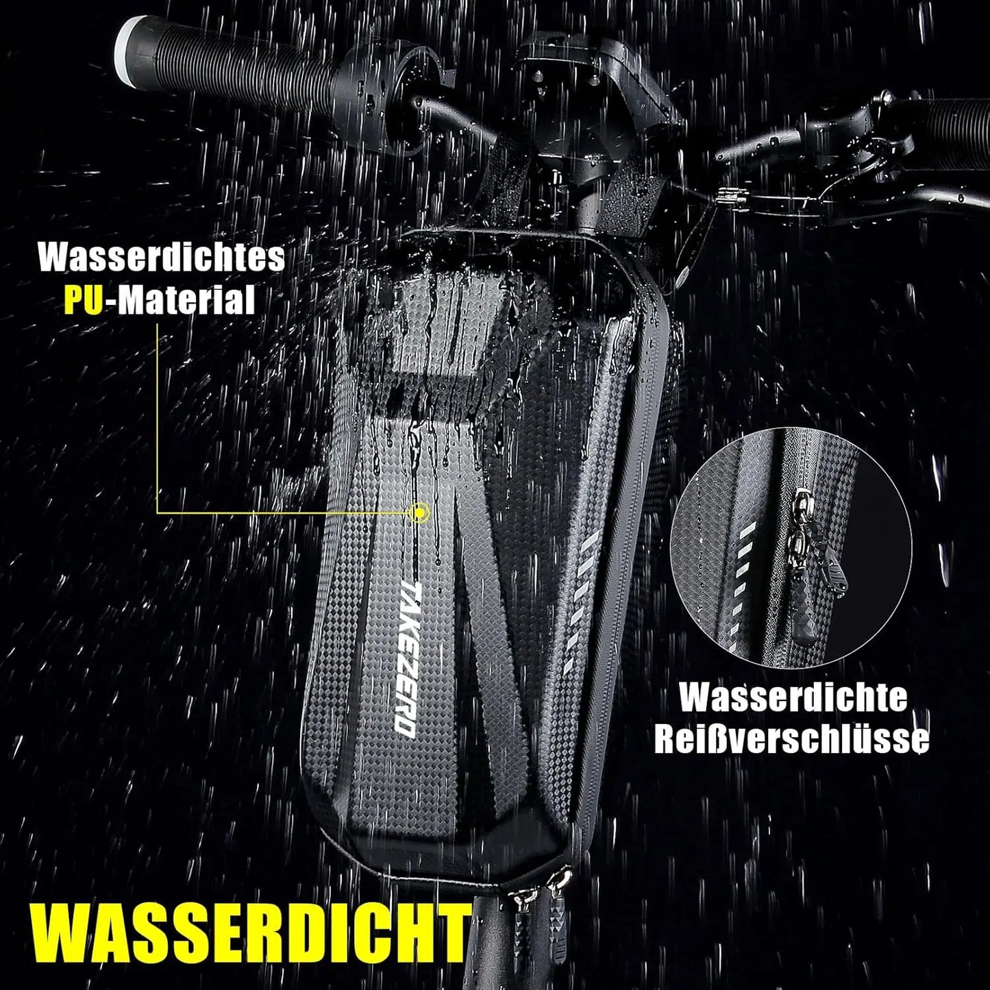 Faireach E Scooter Tasche für Roller, Große Kapazität Roller Tasche, wasserdichte Front Tube Bag mit Eva Hard Sell, Lenkertasche Escooter für Xiaomi Mijia Sedway Ninebot