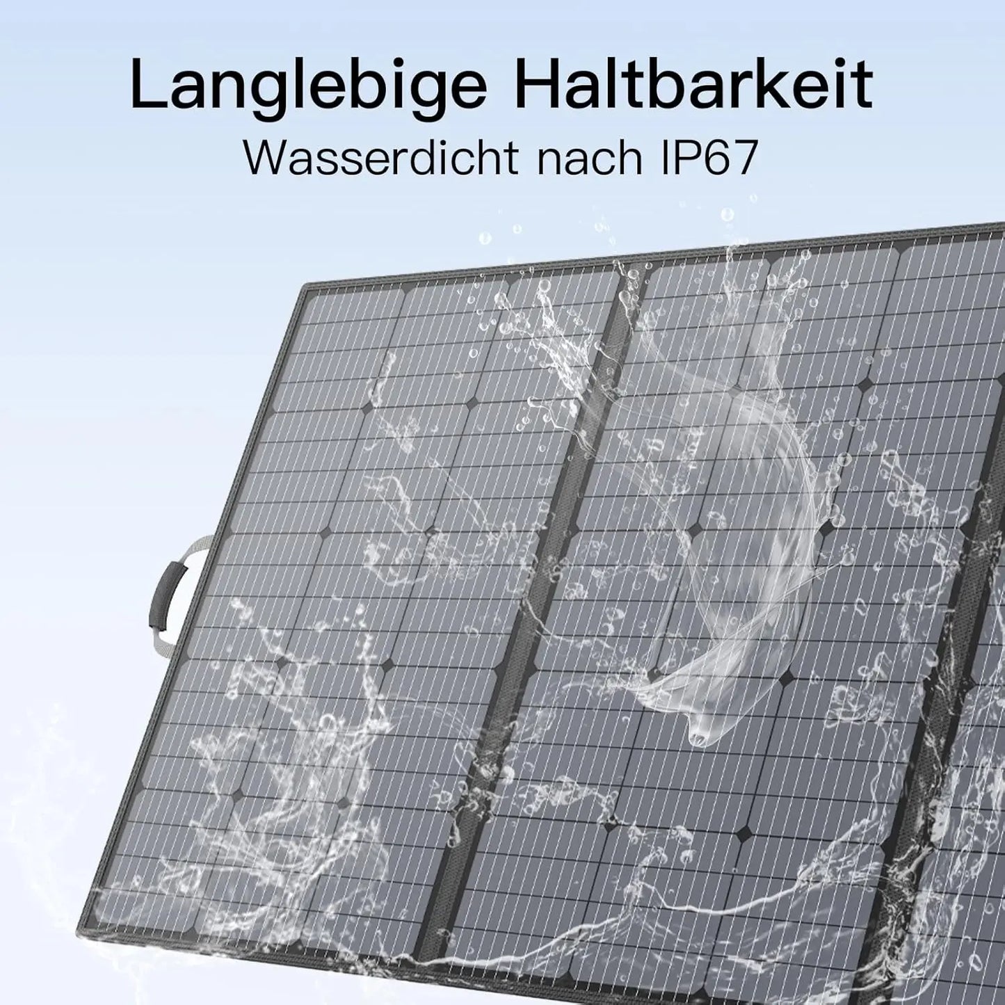 400W Tragbare Solarpanel, Faltbare Solarmodul Kit komplett mit einem verstellbaren Kickstand, Wasserdicht IP67 für Outdoor Camping Portable Power Station Wohnmobil RV Garten Balkon