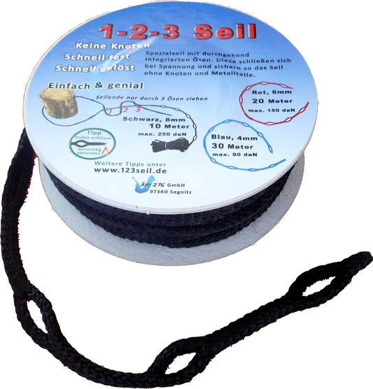 1-2-3-Seil Spezialseil Hängemattenbefestigung 10 Meter Ø 8 mm