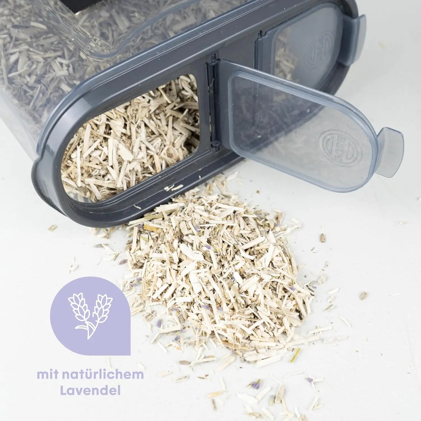 BOXIO - Hemp Lavendel: 5,6l Geruchsneutralisierer - Ideal für Campingtoilette, Trenntoilette und Komposttoilette Aber auch als Hasenstreu für Hamster, Kleintierstreu oder Einstreu Kaninchen