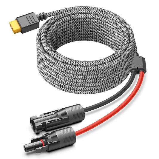 KFD Solarkabel Solarladekabel Solarstecker auf XT60 für EF Ecoflow Delta 2 Pro Max River Solarpanel Charging Cable Verlängerungskabel ALLPOWERS S2000 Pro Tragbare Powerstation & Solar Generator 3,5M