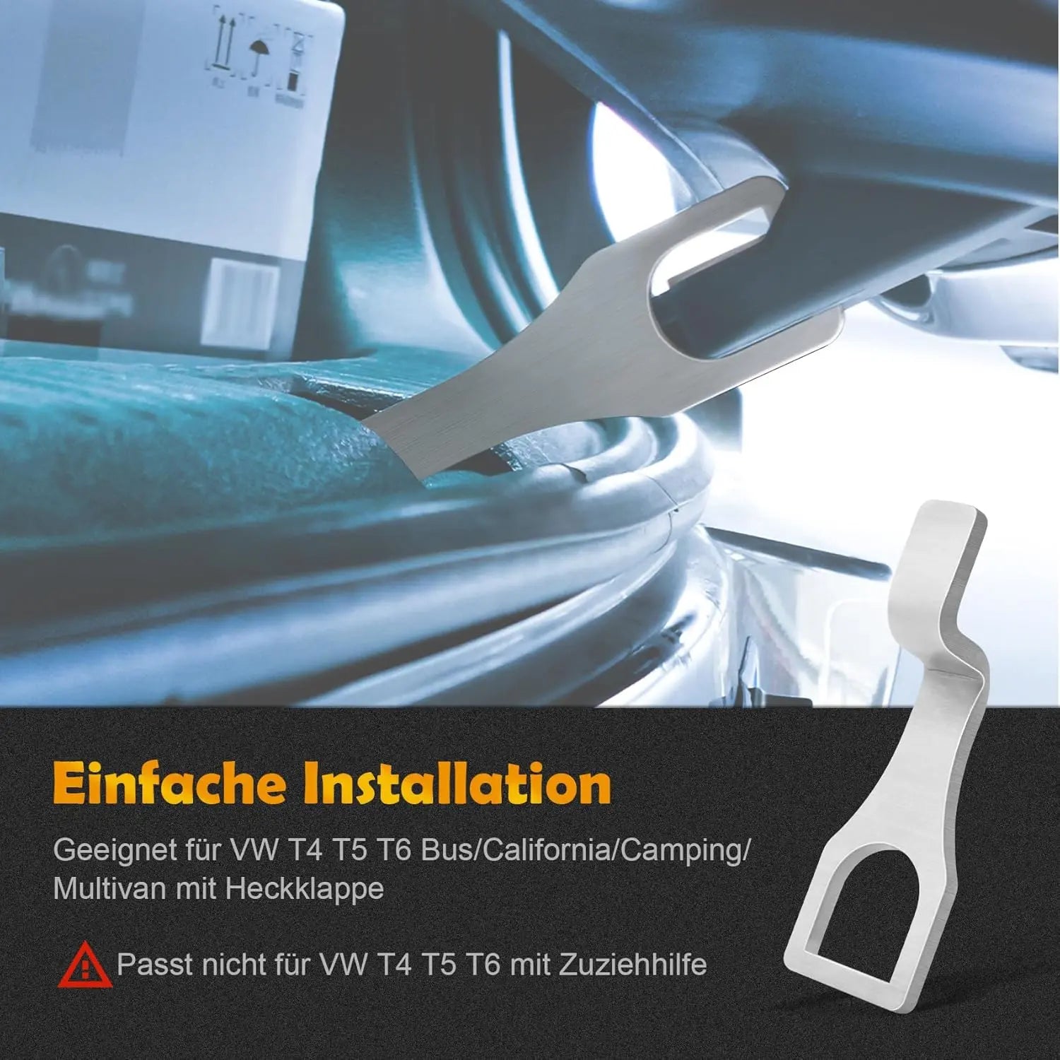 10CM Edelstahl heckklappenaufsteller passend für VW T5 T6 Bus/California/Camping/Multivan mit Heckklappe, Auto Heckklappen Aufsteller Heckklappenhalterung für frischluft