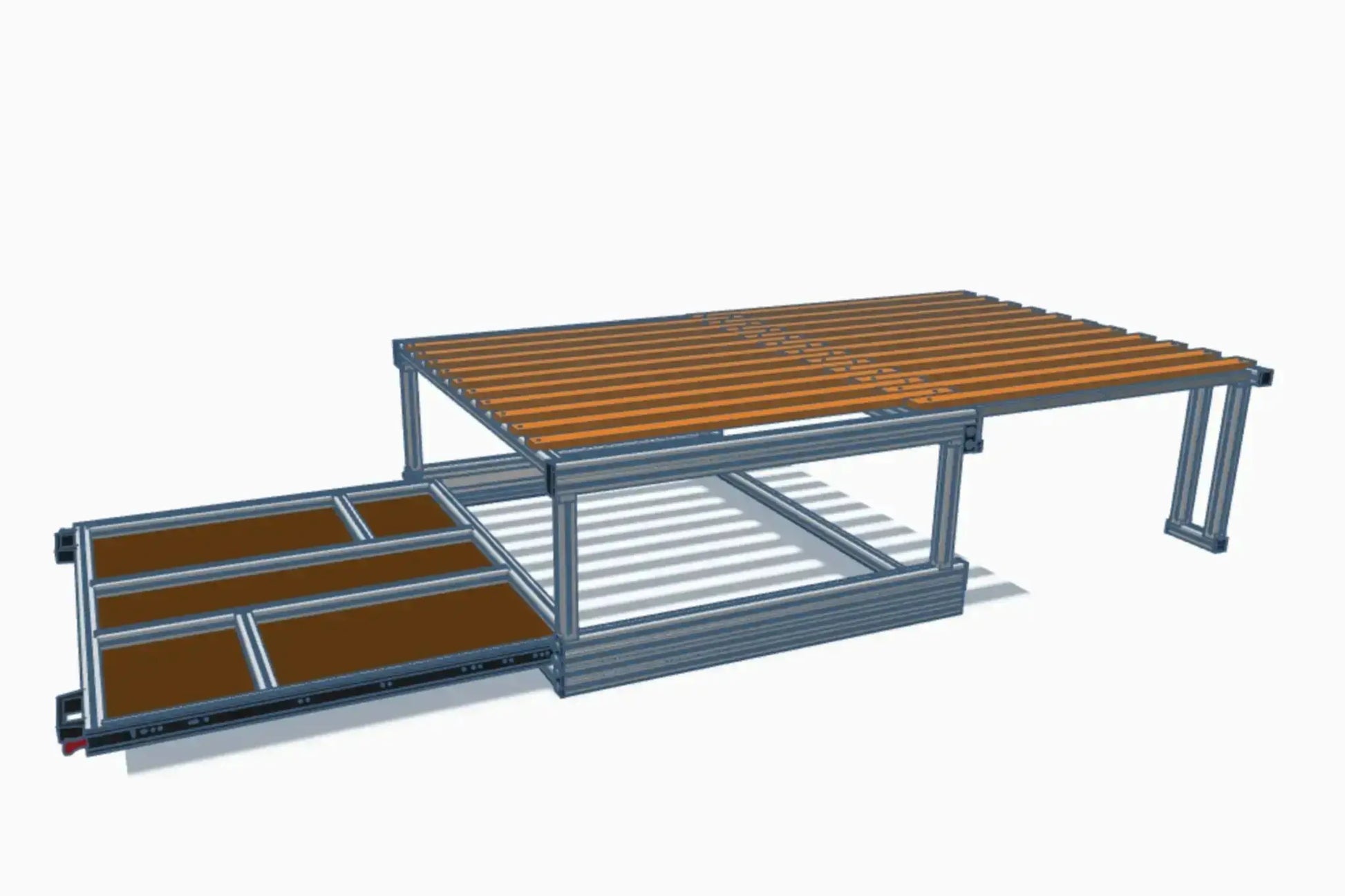 CARLOS – Campingbox mit Heckauszug & faltbarem Bettauszug - Campingbox mit Lattenrost für Transporter & Vans | Kastenkiste.de