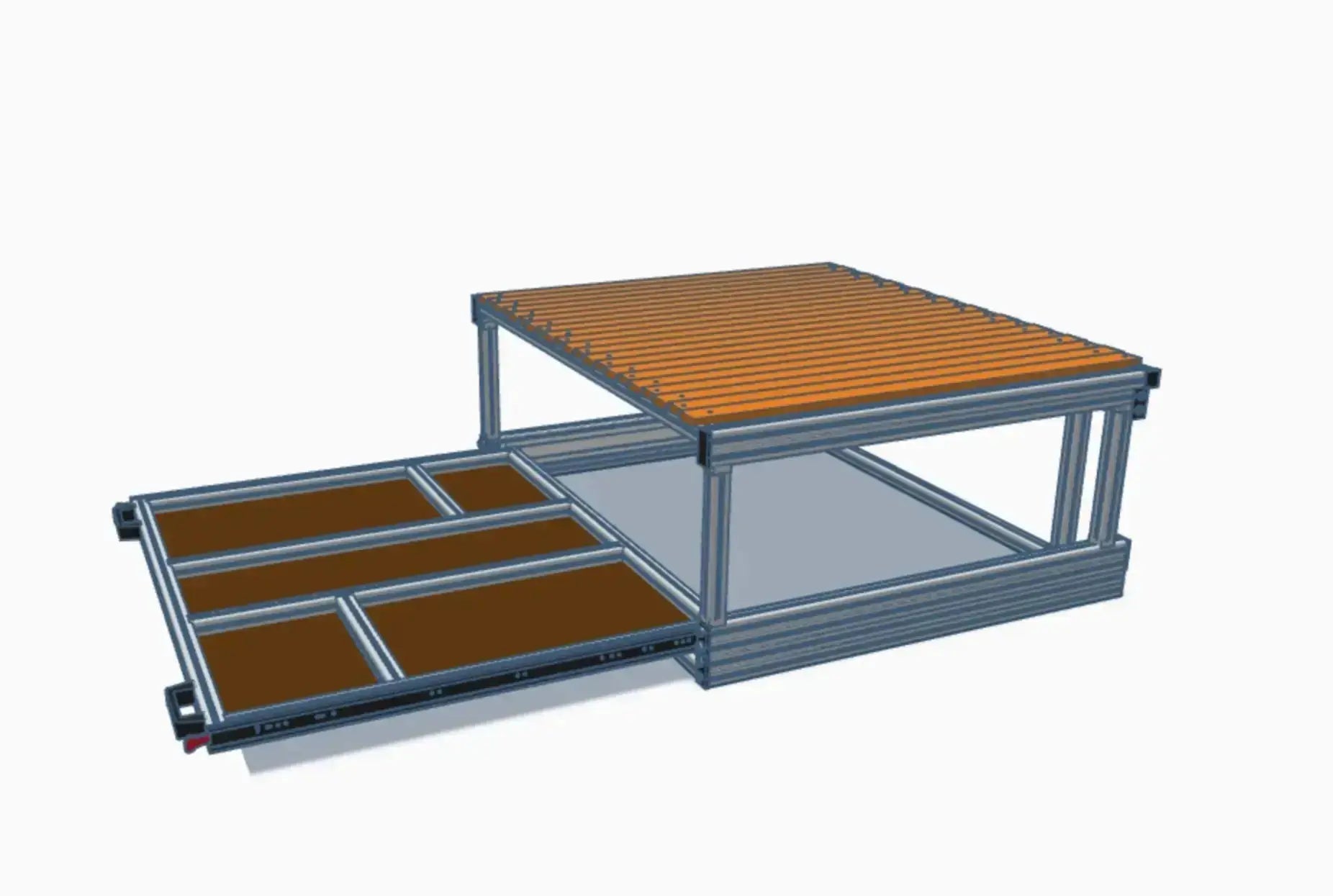 CARLOS – Campingbox mit Heckauszug & faltbarem Bettauszug - Campingbox mit Lattenrost für Transporter & Vans | Kastenkiste.de