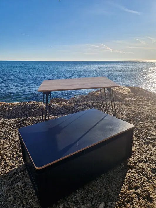 EuroBOX Camping Tisch - Campingbox mit Lattenrost für Transporter & Vans | Kastenkiste.de