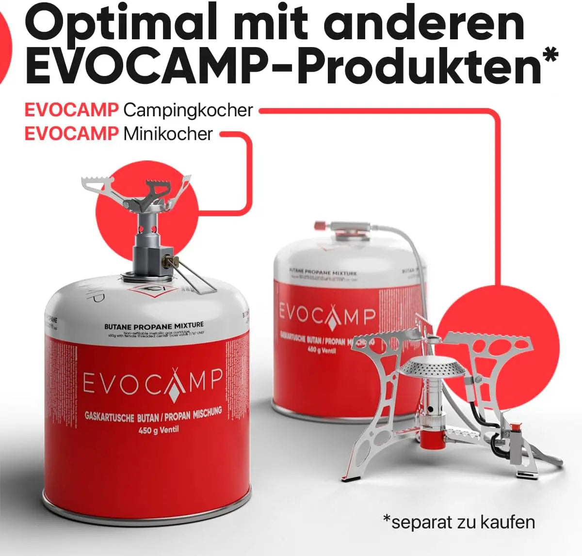 3X Propan Butan Gaskartuschen 450g einsetzbar für Weber Grills Q100/1000-Serien, Schraubkartusche Eurogewinde 7/16", Ventilkartusche 809ml mit Sicherheits-Verschlussautomatik