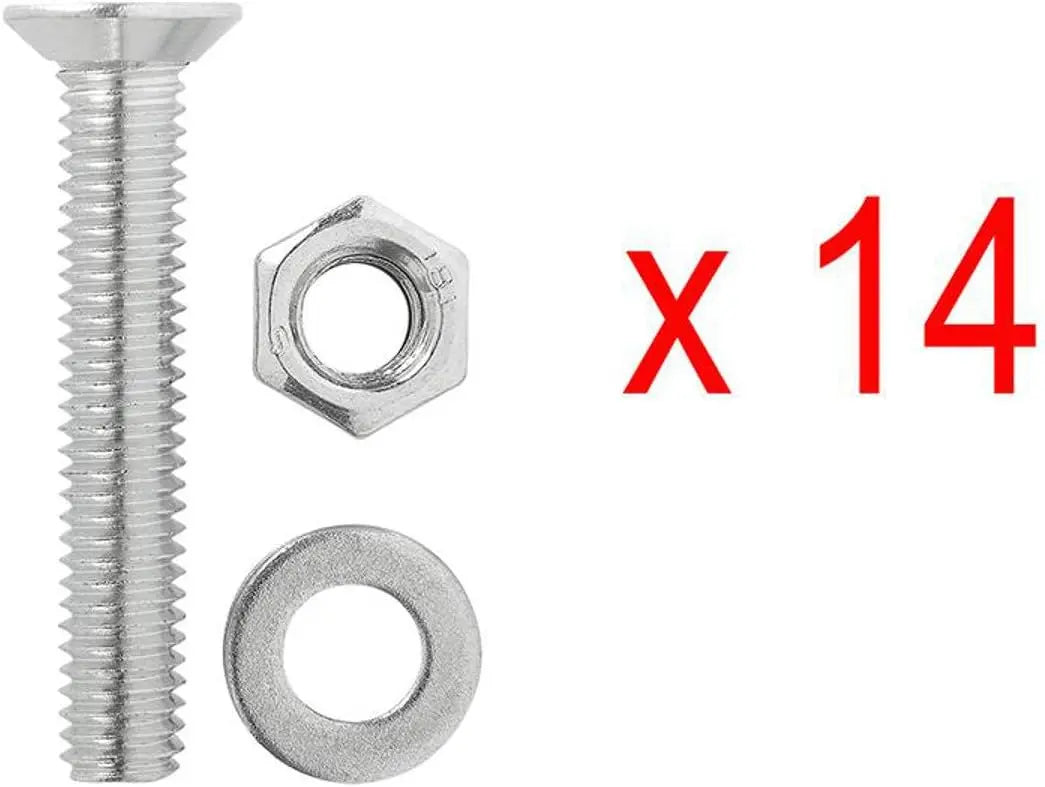 ProPlus 342178 Set Zurrschienen 2 x 60cm mit 4 Zurrösen