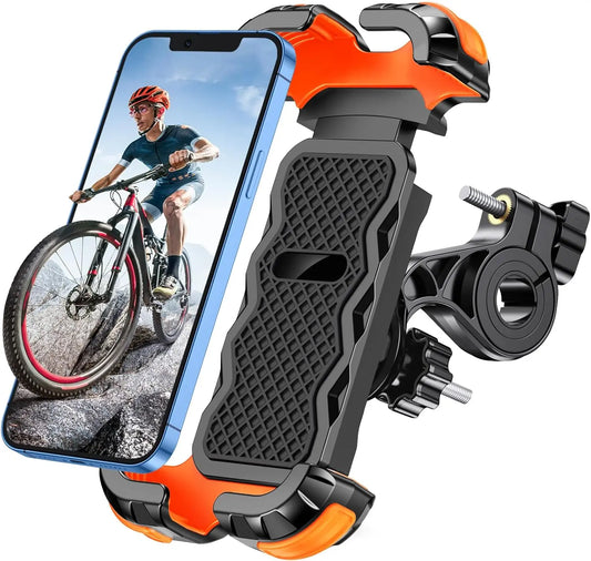Handyhalterung Fahrrad, [Sicheres Schloss] 360° Drehbar Universal Handyhalterung Motorrad, Vollständiger Schutz Handyhalter Fahrrad für Rennrad MTB Scooter, für 4,7-6,8 Zoll Smartphone