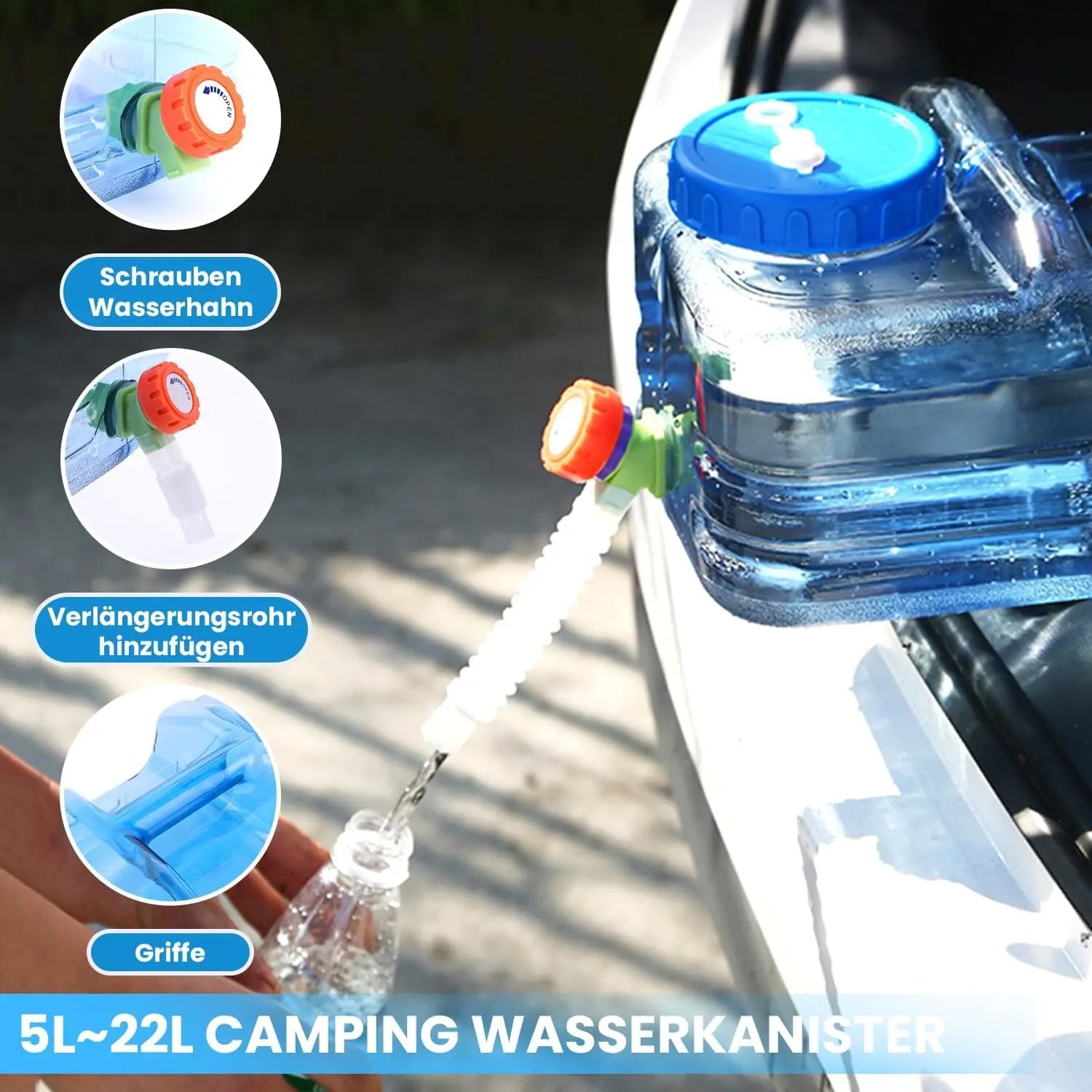 Umikk Camping Wasserkanister 5L-22L: Einfach & Praktisch
