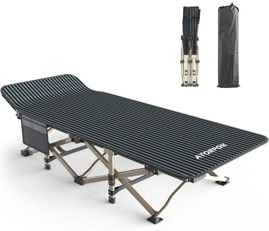 Campingbett feldbett klappbar, Faltbar Gästebett bis 200 kg für, Extra Breit Faltbar Klappbett Feldbett Campingbett für Outdoor Garten Innen