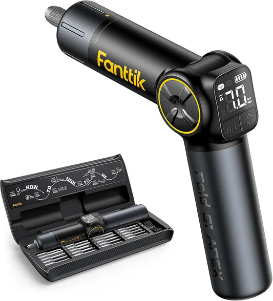 Fanttik Fold S1 APEX 3,7 V Akkuschrauber, elektrischer Schraubendreher, Bildschirminteraktion, Schwenkgriff, Optionen für hohe/niedrige Drehzahl, max 7 Nm, 1/4 Zoll Sechskant, Ideas DIY Tool