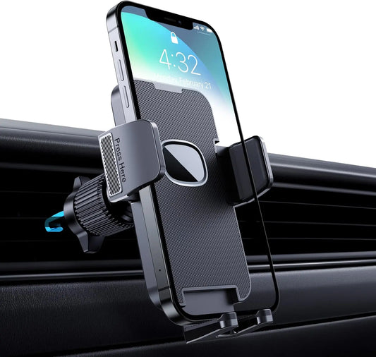 Handyhalterung Auto, [Upgrade Militär-Klasse Hakenclip] Handyhalter 360° Drehbar Lüftung Kfz-Handyhalterung EIN-Knopf-Release Autohalterung Handy für iPhone Android