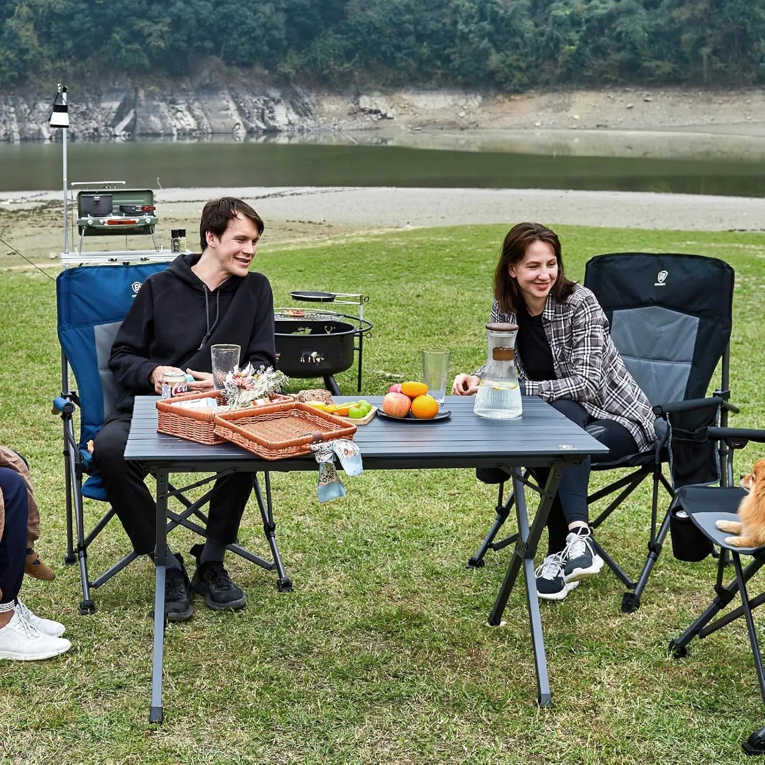 campingtisch schmal klappbar Flexibler Klapptisch 120x70CM für Camping von EVER ADVANCED