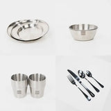 Miet-Zubehör Geschirr-Set für zwei (BOXIO PLATE, BOWL, CUP und EAT)